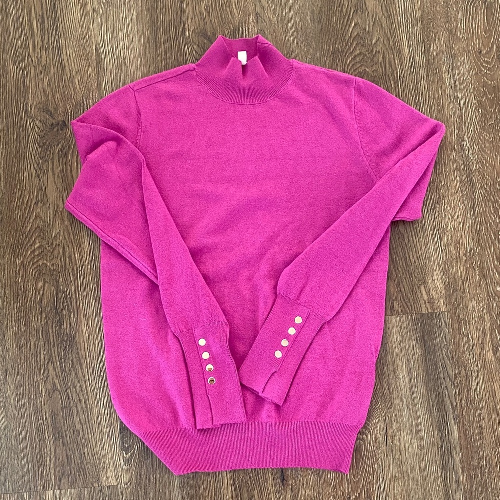 Skies Are Blue Pink Turtleneck Sweater